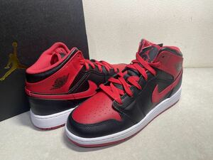 AIR JORDAN 1 MID GS エア ジョーダン 1 ミッド BRED 黒赤 US6Y 24cm 国内正規 未使用 DQ8423-060