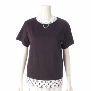 【ルイヴィトン】Louis Vuitton　20年 モノグラム レイヤード 半袖 Tシャツ トップス FJTS11YGG ブラック XS 【中古】【正規品保証】202898