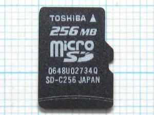 ★TOSHIBA microSDメモリーカード ２５６ＭＢ 中古★送料６３円～