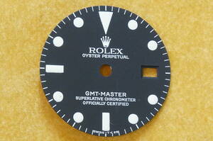 ★希少!!入手困難?!純正!!ROLEX GMTマスター GMTMASTER Ref.1675用マットBLACKダイアル 文字盤 ブラック トリチウム T-25★