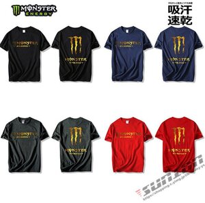 バイクウエア Tシャツ モンスター エナジー メンズ 半袖 ロゴ プリント クルーネック ティーシャツ 大きいサイズ トップス ロ