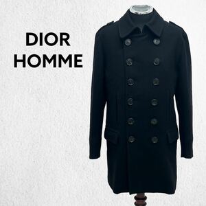 DIOR HOMME ディオールオム 06aw ウール カシミヤ混 ダブルブレスト Pコート メンズ 6HH1038404 エディ期