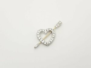 Pt900/K18 ダイヤモンド　0.82ct 　ハート＆アロー　ペンダントヘッド　アクセサリー　中古　送料無料【質屋出品】