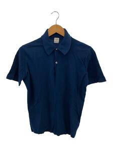 ANATOMICA◆KNIT POLO/ポロシャツ/S/コットン/BLU/無地/530-521-39