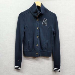 I1085 Abercrombie & Fitch KIDS アバクロンビー&フィッチ キッズ スウェット ジャケット XL ネイビー .ロゴ ワッペン スタンドネック