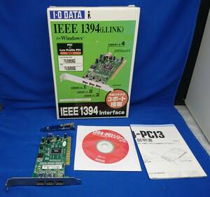 I-O DATA PCIバス用IEEE1394(i.LINK)インターフェース 3ポート 1394-PCI3 PC-98-NX、DOS/V ジャンク