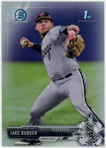 MARLINS三塁▲JAKE BURGER/2017 1st BOWMAN CHROME DRAFT PROS リフ版!