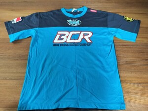 ブルークロス BLUE CROSS BCR RACING COMPANY Ｔシャツ 半袖 Lサイズ スカイブルー/ネイビー