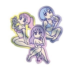 conix コニックス Let’s get naked Metallic 3P Sticker set 新品未使用 即発送可 他多数出品中