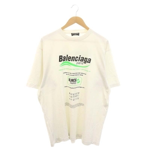 バレンシアガ BALENCIAGA バレンシアガ 651795 TKVF8 21AW ドライクリーニングロゴ プリント Tシャ メンズ