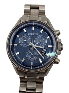 CITIZEN◆ソーラー腕時計/アナログ/ステンレス/NVY/SLV/H610-T024564//