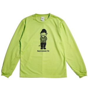 ale (アレ) KAWAUSO L/S プラクティス シャツ (M) LIME | soccer futsal サッカー フットサル ライム プラシャツ 長袖 カワウソ