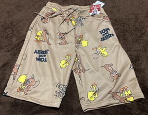 【Lサイズ】新品 完売品 トムとジェリー 総柄 パンツ ショートパンツ ハーフパンツ tom and jerry 映画 b