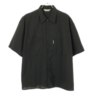 COOTIE クーティ 22SS Glen Check T/W Work S/S Shirt グレンチェックツイル半袖シャツ チャコール系 M CTE-22S402 ITI8W7MYIYOG