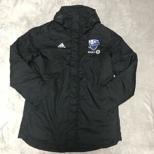 adidas アディダス ベンチコート FC MONTREAL ブラック スリーライン メンズ 4Lサイズ