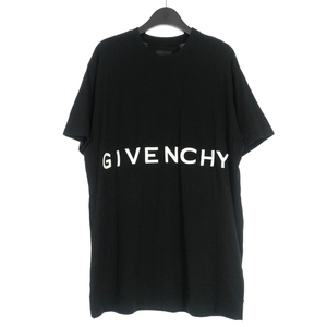 ジバンシィ GIVENCHY ブランドロゴ 4G オーバーサイズ Tシャツ カットソー 半袖 M ブラック 黒 BM71543Y6B 国内正規 メンズ