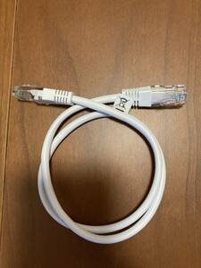 ★未使用品★LANケーブル★CAT.5E UTP PATCH CABLE 26AWGX4P★意外と便利な50m★白★ホワイト★動作確認済★