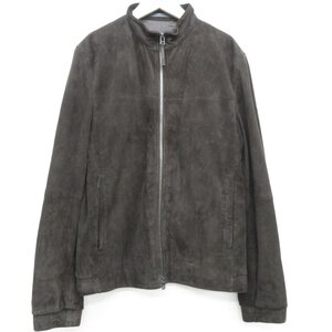 美品 20SS Theory セオリー RADIC N TREMONT L ゴートスエード ダブルジップ ライダースジャケット メンズ M ダークブラウン系 ◆