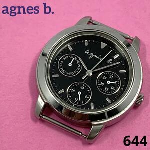 644 ★フェイスのみ agnes b. アニエスベー レディース 腕時計 カレンダー デイデイト 24時間表示 クオーツ式 新品電池交換済 人気 希少