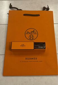 HERMES エルメス リップ　ボックス 空箱 空き箱　リボン　オレンジボックス　スライド式　紙袋 ショッパー