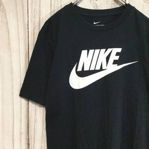 【ナイキ 半袖Ｔシャツ】定番 ビッグロゴ ビッグサイズ XL 黒 NIKE 古着 [230606-020]