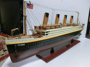 　タイタニック号　TITANIC　特大８０cm　木製　模型　完成品