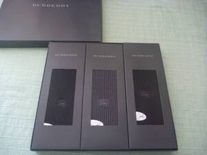 ■　BURBERRY　バーバリー 靴下３足　スーピマ綿