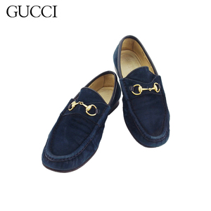 グッチ ローファー シューズ 靴 レディース ♯37ハーフC スリッポン ホースビット GUCCI 中古