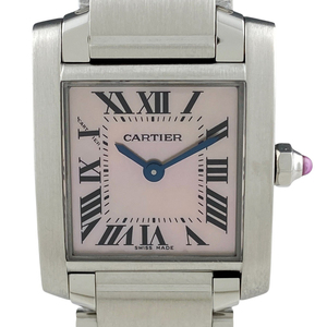 カルティエ CARTIER タンクフランセーズ SM W51028Q3 腕時計 SS クォーツ ピンク レディース 【中古】