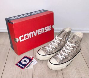 美品 CONVERSE LEATHER ALL STAR US PYTHON HI 1SD288 23.5cm コンバース レザー オールスター パイソン ハイ スネーク ヘビ柄 蛇 allstar