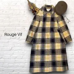 美品☆Rouge Vif チェック柄チェスターコート　ルージュヴィフ