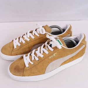 SUEDE CLASSIC XXI 28.0cm/puma スウェード クラシック XXI プーマ スニーカー 中古 古着 黄色 イエロー 白 メンズ et1807