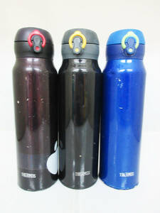 N8929【水筒】3本★サーモス THERMOS★JNL-753 JNL-751 750ml/0.75L★直飲み 真空断熱ケータイマグ ステンレスボトル★中古