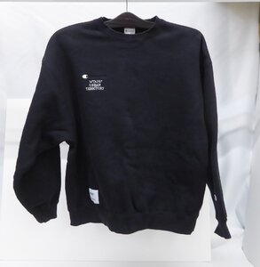 WTAPS × CHAMPION ACADEMY CREW NECK BLACK SIZE:M △WF2341