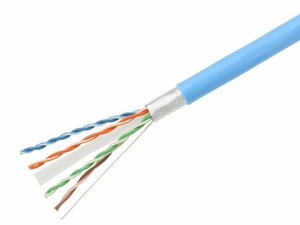 日本製線　10GBASE-T対応 Cat.6A F/UTP 一括遮蔽シールドケーブル　AWG24-4P　4P NSGDT6-10G-S(BL)　300M