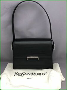 YSL イヴサンローラン レザー ハンドバッグ 黒