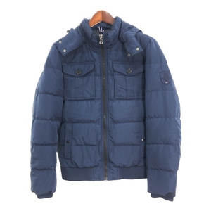 TOMMY HILFIGER トミーヒルフィガー ダウンジャケット ネイビー (メンズ L) 中古 古着 R6469