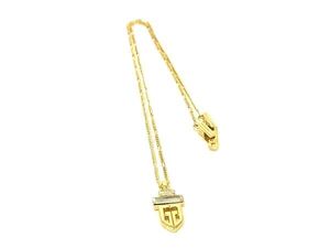 1円 ■極美品■ GIVENCHY ジバンシィ ラインストーン ネックレス ペンダント アクセサリー レディース ゴールド系 FF4558