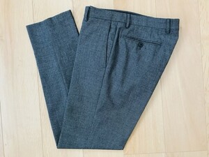 【良品】ユナイテッドアローズ×REDA＊千鳥格子柄ウールパンツ＊グレー系＊M