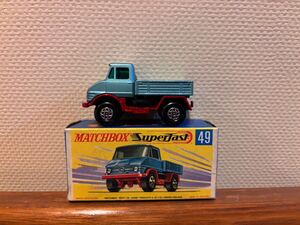 激レア　１円スタート　当時物　蔵出し　MATCHBOX マッチボックス　SuperFast レズニー　49 MERCEDES UNIMOG ウニモグ　英国製　絶版