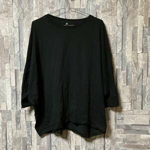 UNIQLO ユニクロ XXL 長袖 ダルマンスリーブ Tシャツ ブラック