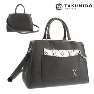 代引き不可 ルイヴィトン LOUIS VUITTON 2WAY ハンドバッグ マレル トート MM M59954 エピ ライン ノワール レザー 中古SA 278700