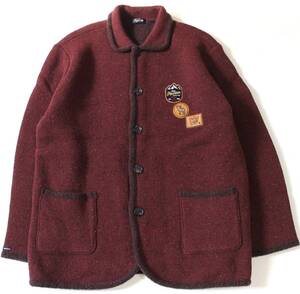 極美品 71,500円(税別) PAPAS パパスプラス ニットジャケット【ウットランドワッペン多数】October.AW2021 PAPAS PLUS WOODLAND