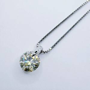 2.306ct Diamond ダイヤモンド【日曜日 夜終了】大粒ダイヤモンド PT850 ネックレス Necklace 鑑別書付き ジュエリー 