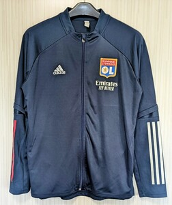 オリンピックリヨン Olympique Lyonnais フランス リーグアン サッカー ジャージ トラックジャケット L ネイビー 紺 Navy 