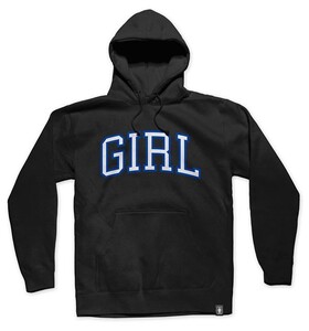 GIRL Skateboards (ガール) パーカー プルオーバー Arch Pullover Hood BLACK スケボー SK8 SKATE スケートボード