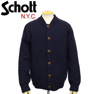 Schott (ショット) 46980 BUTTON FRONT CARDIGAN フロントボタン カーディガン 87NAVY S