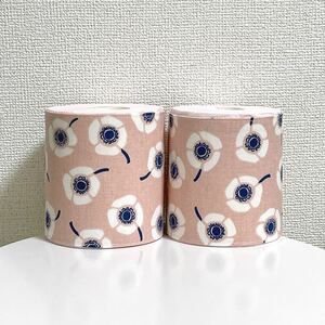 ハンドメイド　トイレットペーパーカバー★アネモネ　ピンク　2枚セット