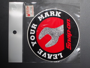 デッドストック 当時物 日本正規品 スナップオン Snap-on tools LEAVE YOUR MARK 直径:115mm 丸形 ステッカー シール 管理No.8339