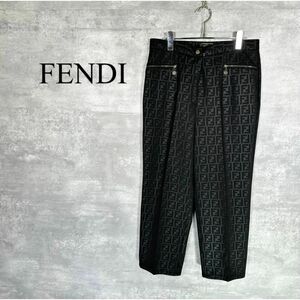 『FENDI』フェンディ (XL) ズッカ柄 スラックスパンツ